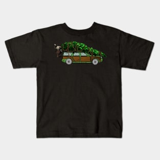 Christmas Tree Vacation Car Kids T-Shirt